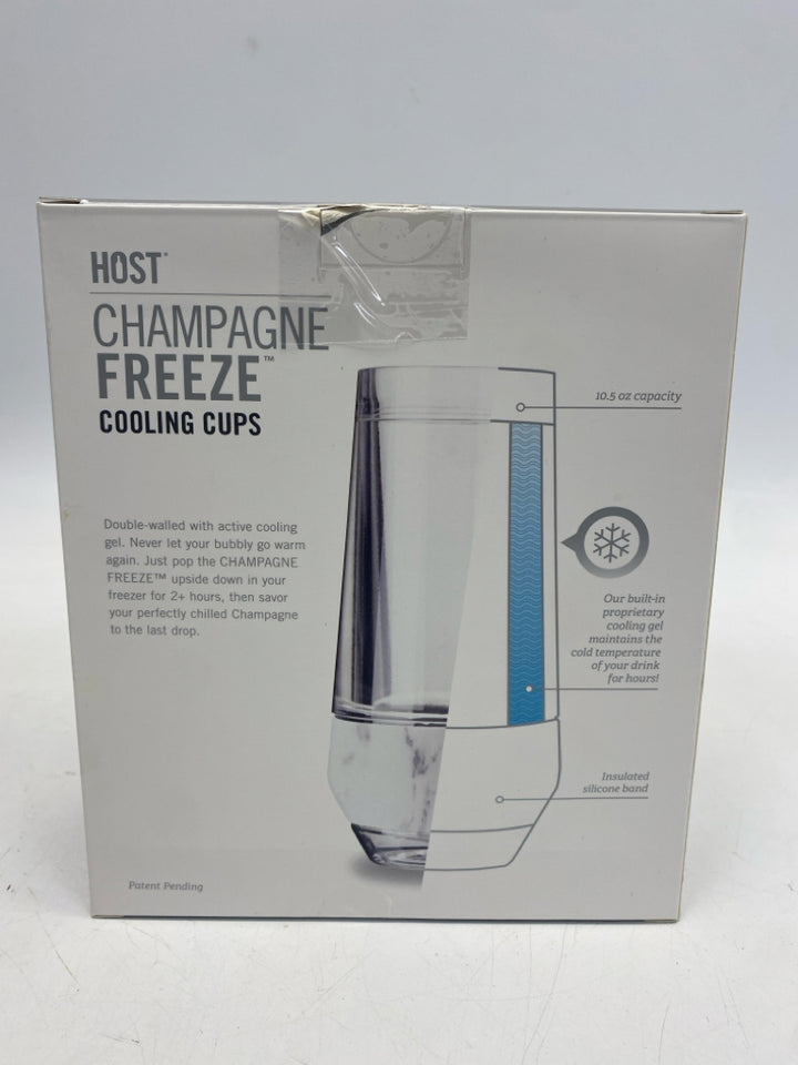 NEW/BOX Clear White Tumbler