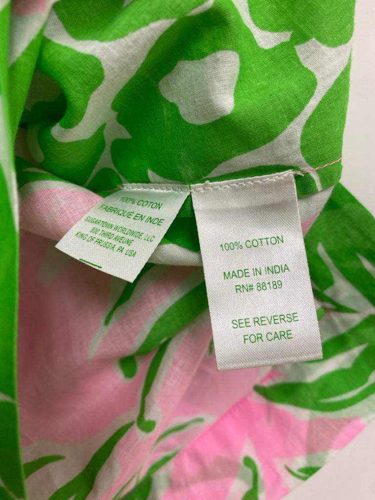 LILLY PULITZER Size XS Pink/White Green Pineapples Ladies Top