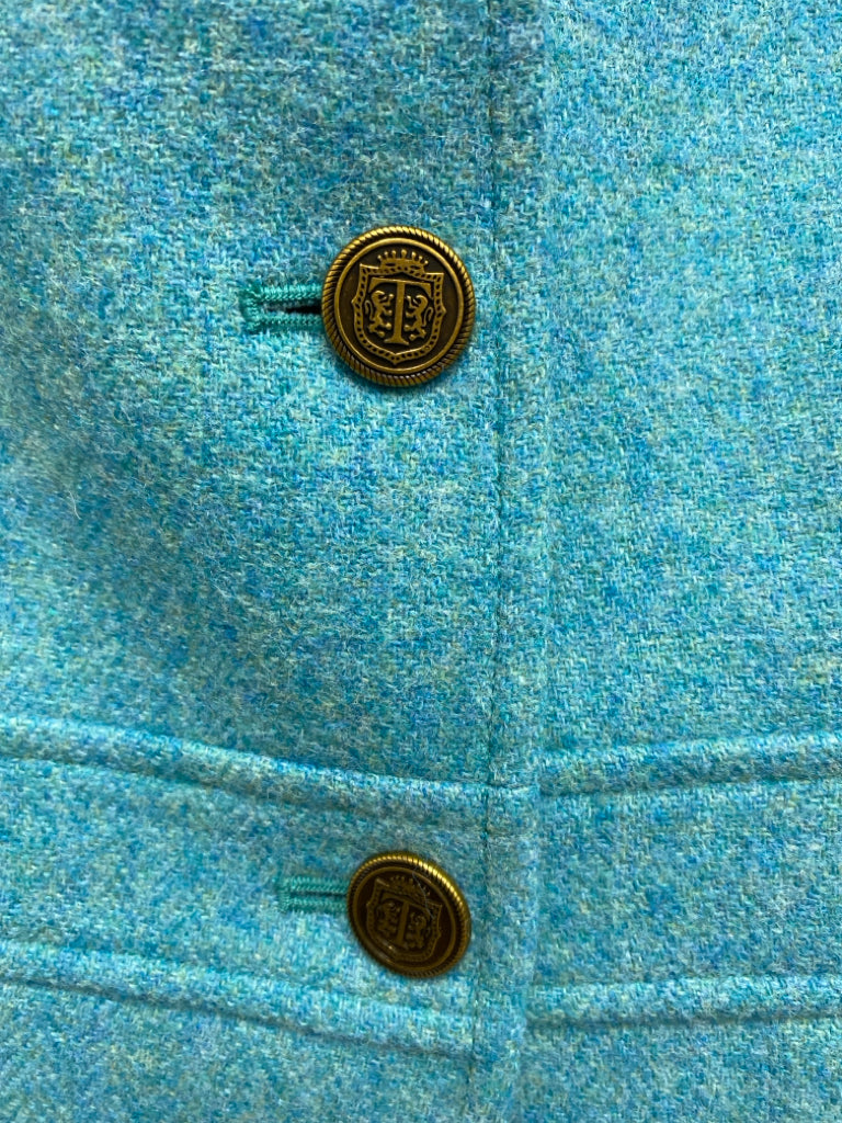 Talbots Size 4 Turquoise Wool Blend Ladies Jacket
