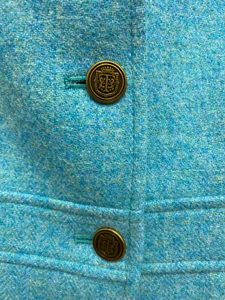 Talbots Size 4 Turquoise Wool Blend Ladies Jacket