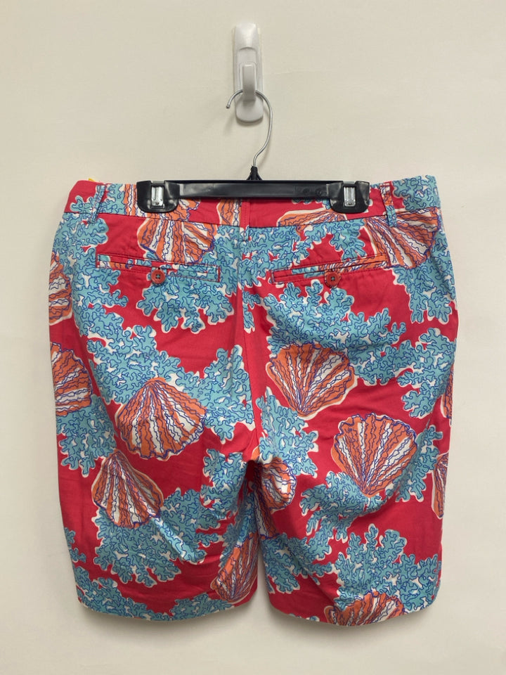 LILLY PULITZER Size 4 Pink Blue Shells Ladies Shorts
