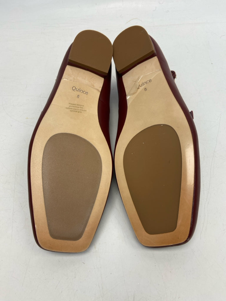 NWOT Quince US Shoe Size 8 Burgundy Leather Flats