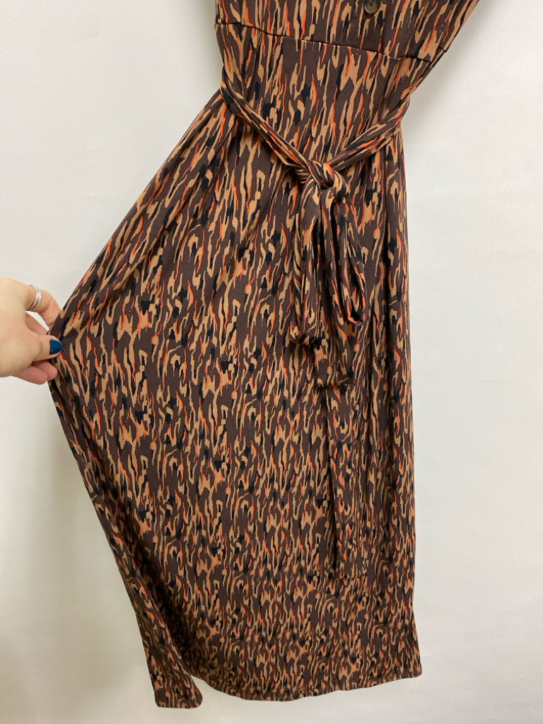 NWT Size MP Brown Orange Petite Dress