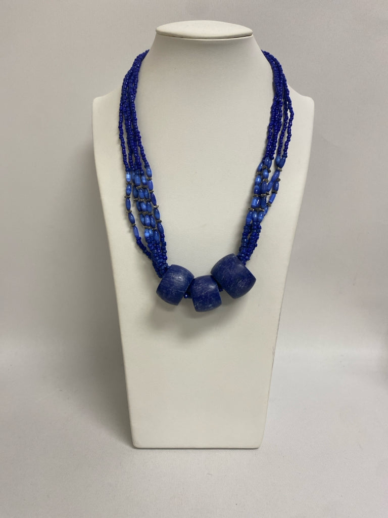 Royal Blue Beaded Necklace