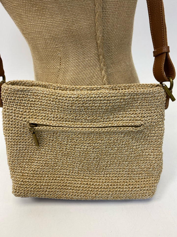 Sak Tan Woven Crossbody