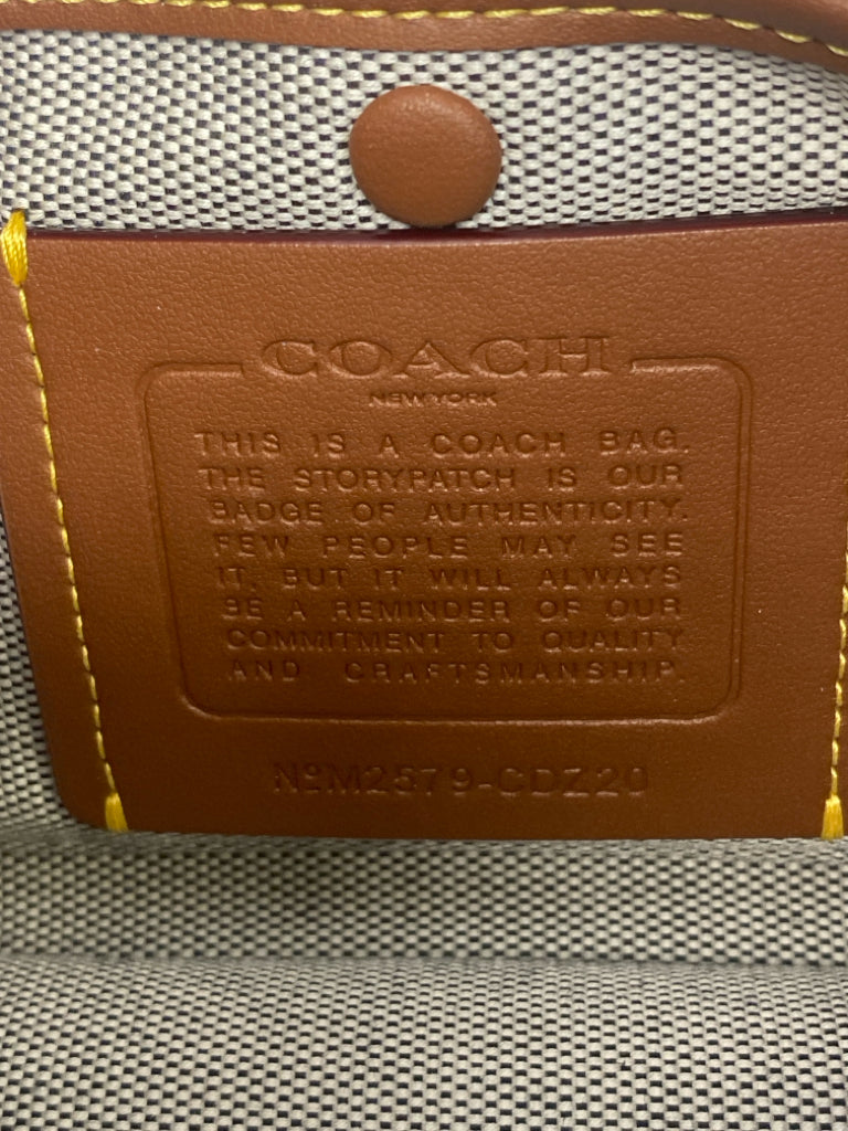 Coach Black Brass Twin Turnlock Waverly Bag w/3 Straps CDZ20
