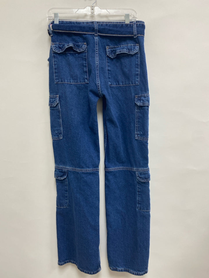 Zara Size 6 Blue Cargo Ladies Jeans