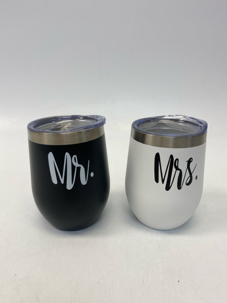 NEW Red White Wedding Metal Tumbler