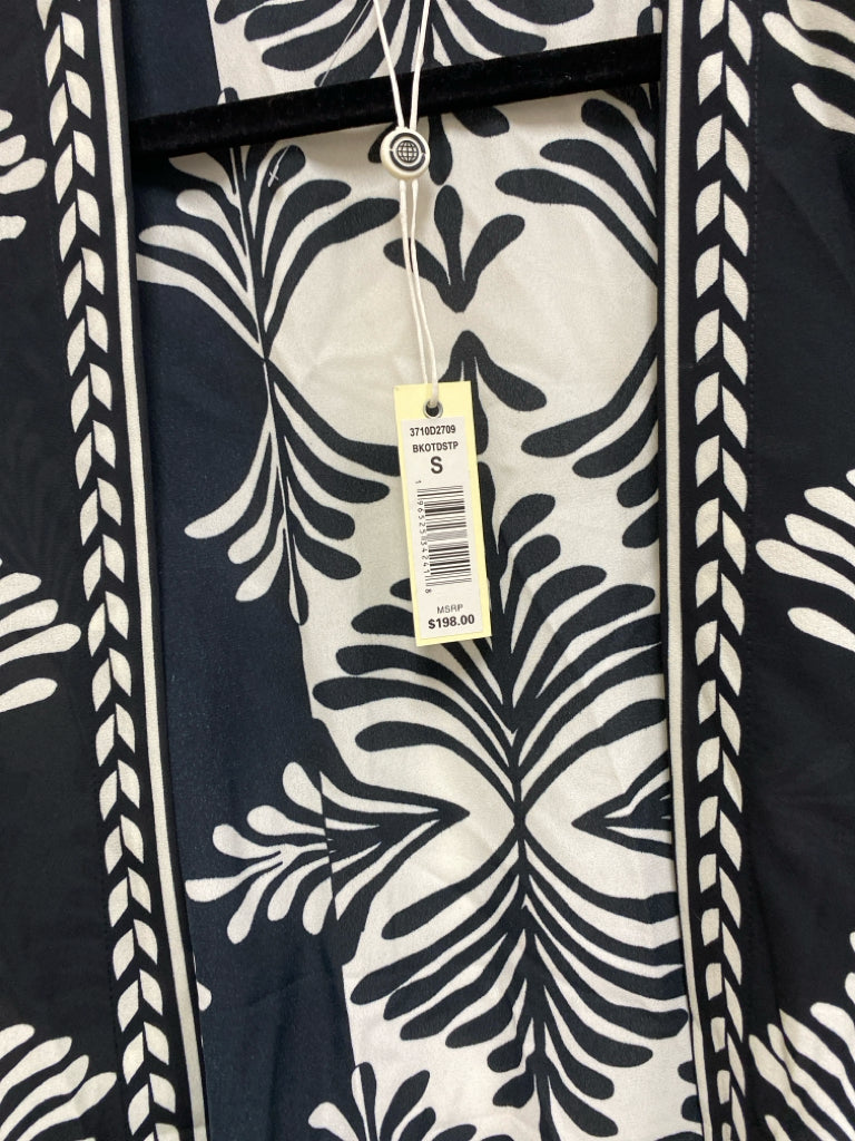 NWT Max Studio Size S White/Black Floral Batwing Ladies Kimono