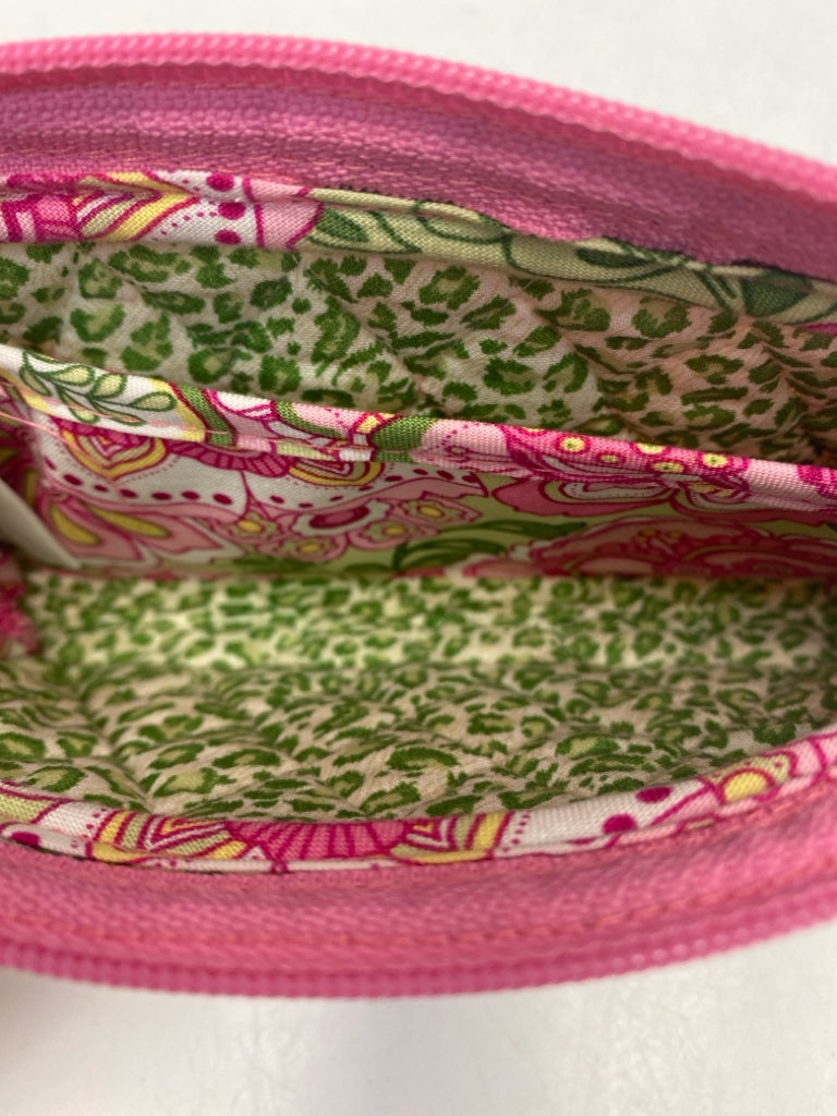 Vera Bradley Pink Green Wristlet