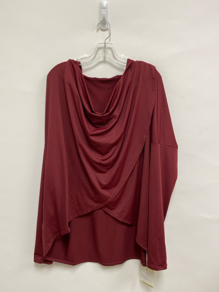 NWT HALARA Size XL Burgundy Hooded Long Sleeve Ladies Top