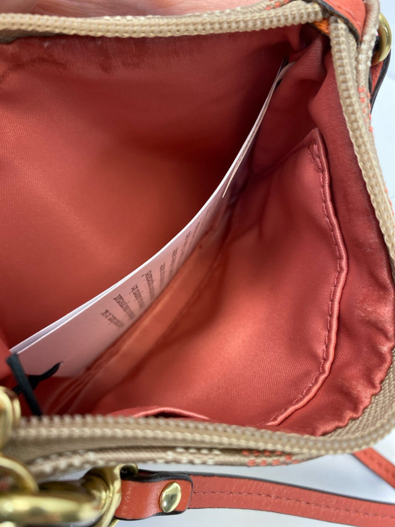 Coach Tan Coral Signature Wristlet