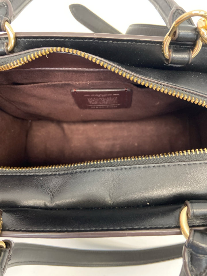 Coach  Size Cream Black Colorblock(s) Handbag