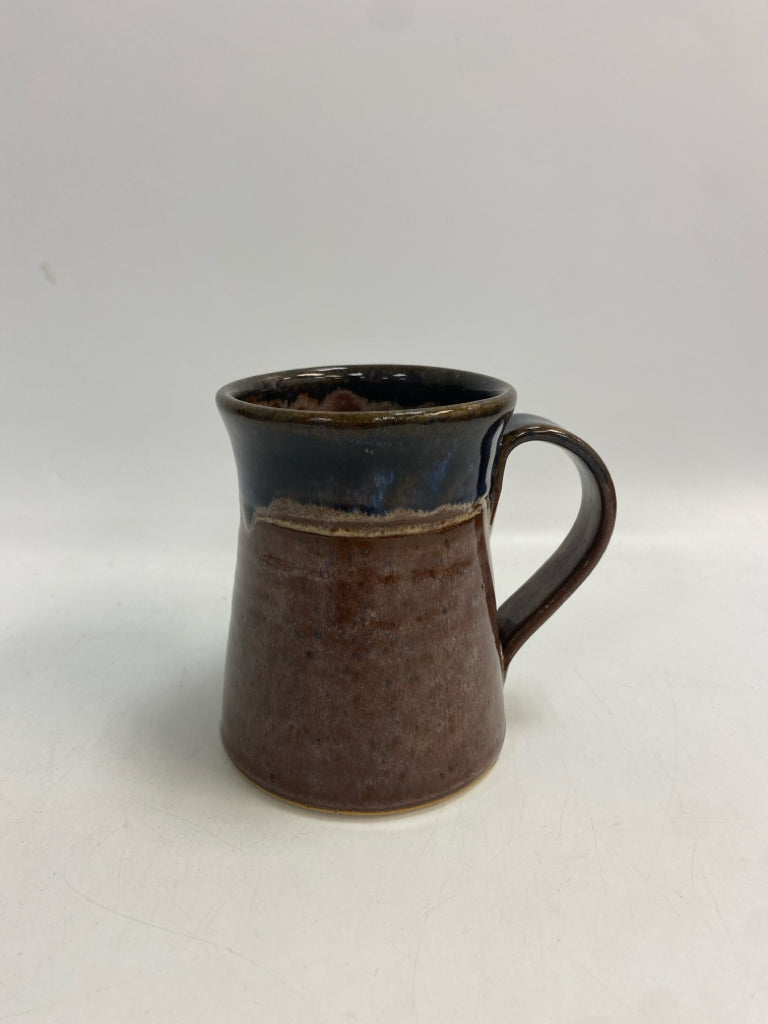 Seagrove Brown Dark Blue Pottery