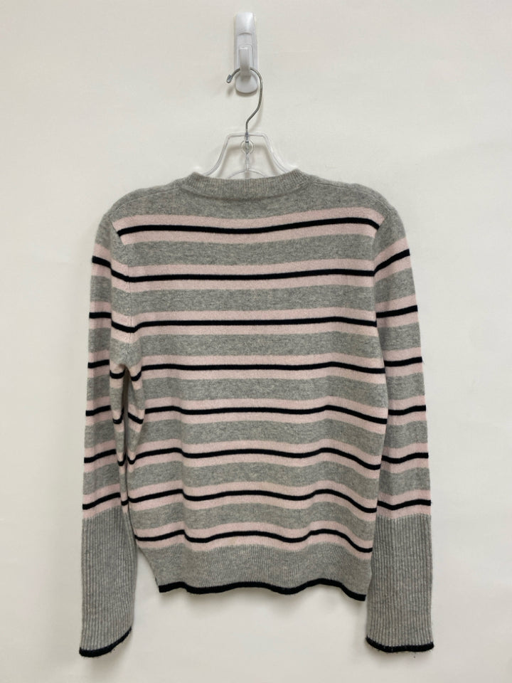 LA LIGNE Size XS Gray Pink/Black Striped Pullover Cashmere Ladies Sweater