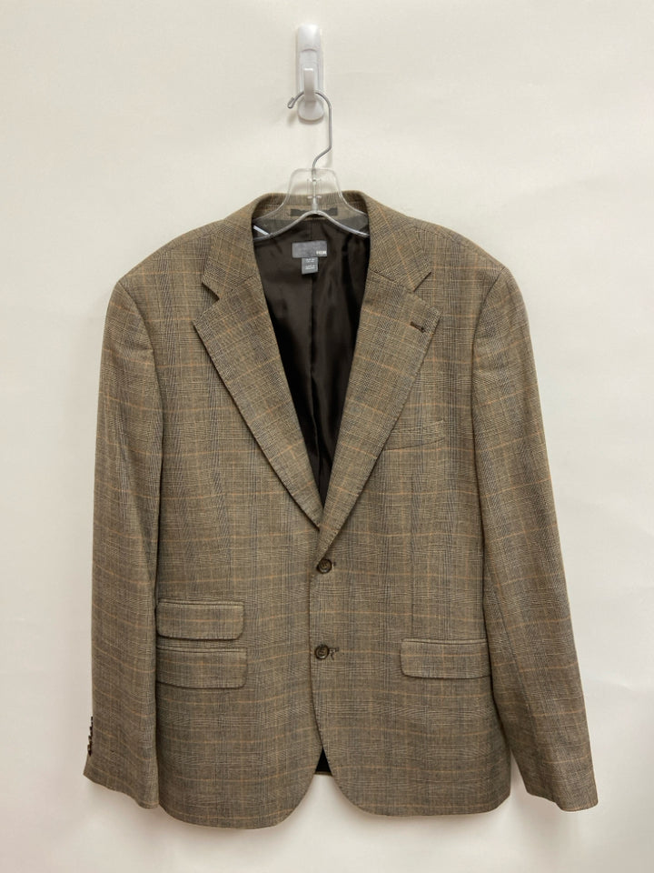 H&amp;M Size 44 Brown Plaid Men&
