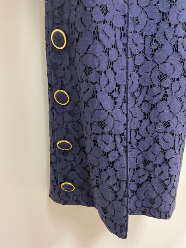 MILLY Size 10 Navy Lace Ladies 2pc Pant Set