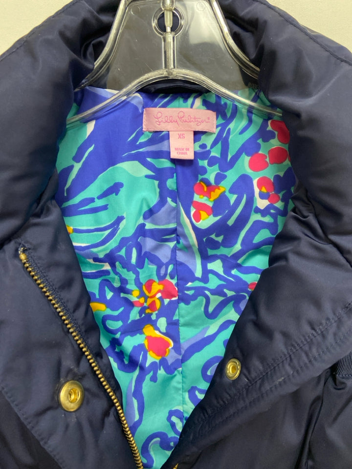LILLY PULITZER Size XS Navy Quilted Puffer Ladies Vest