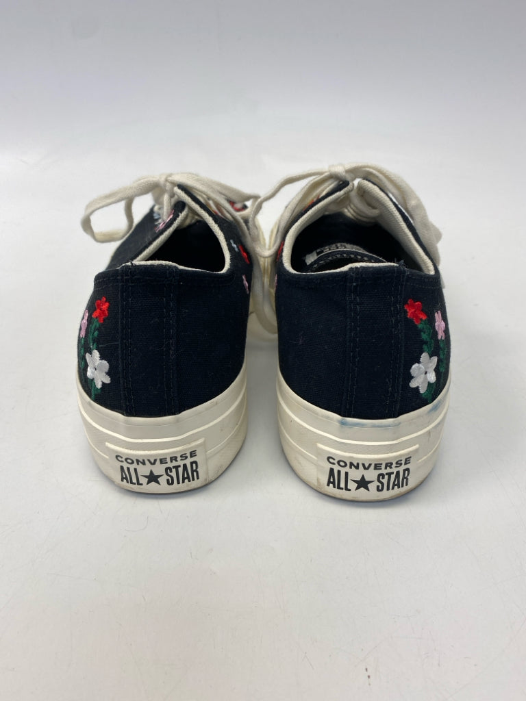 Converse  Size 9 Black Multi-Color Floral Sneakers