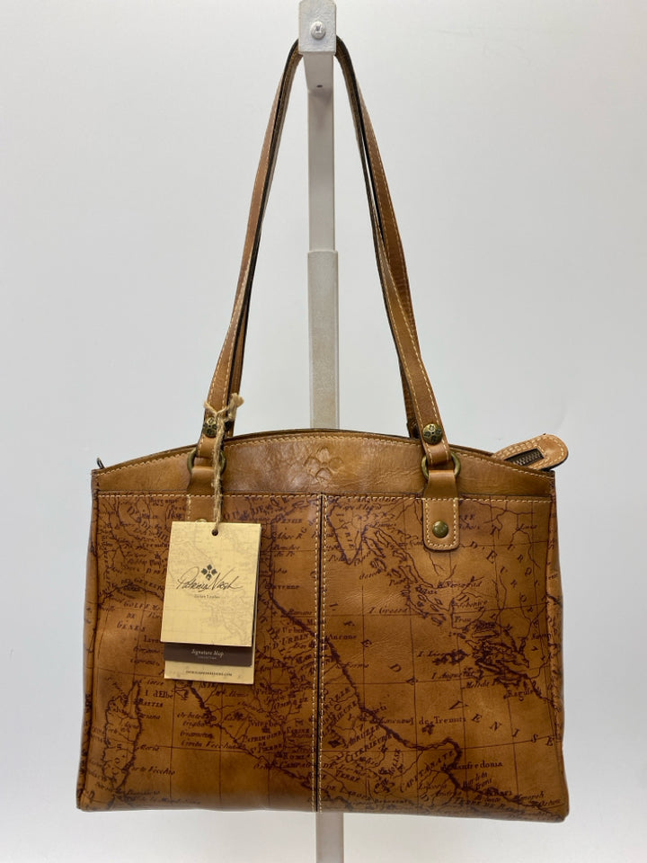 NWT Patricia Nash Brown Map(s) Handbag