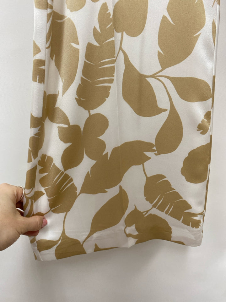 Ann Taylor Size 4 White Tan Leaves Ladies Pants