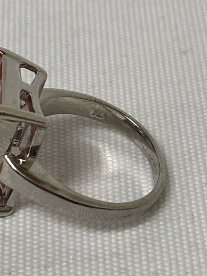 Pink Silver Rectangle(s) Ring
