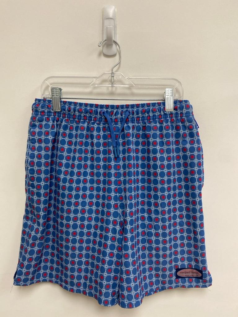 Vineyard Vines SIZE L Blue White/Red Stars Boy&