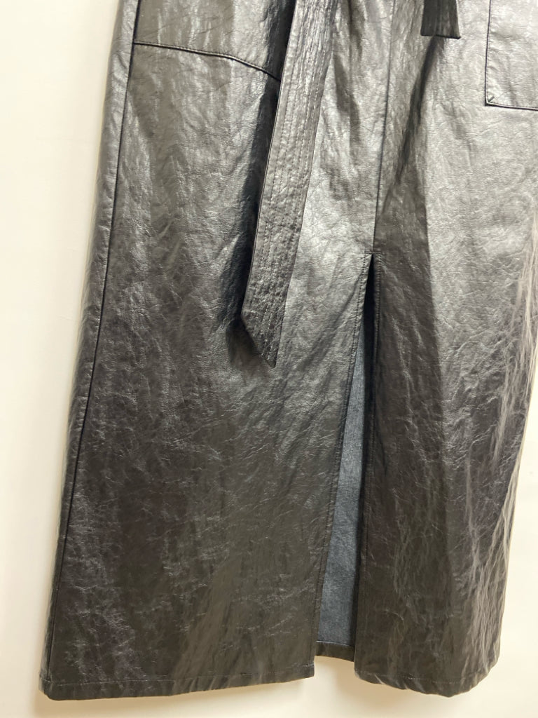NWT Rails Size S Black Faux Leather Ladies Skirt