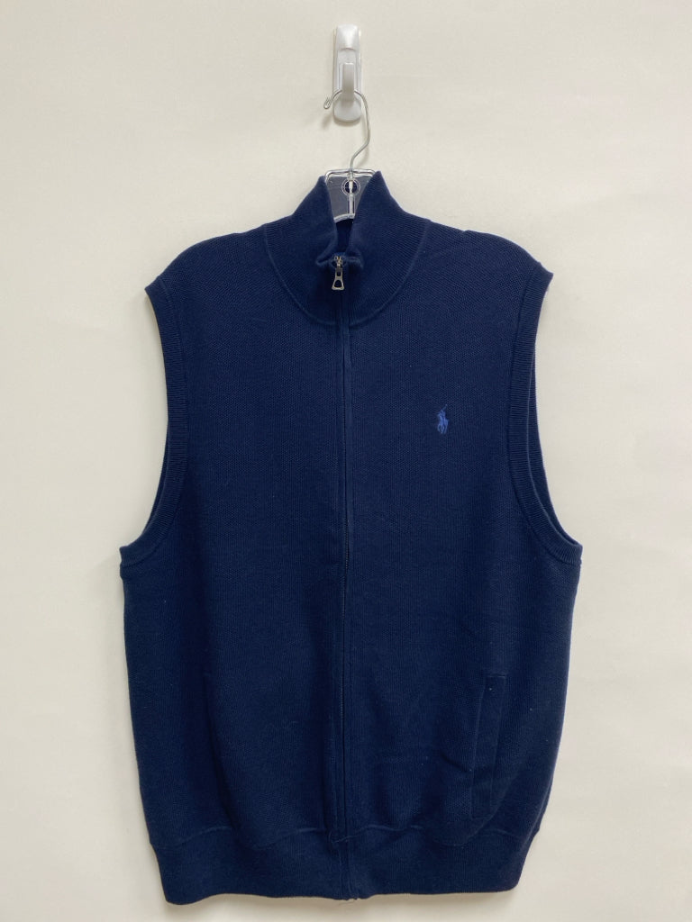 Polo Size XL Navy Sleeveless Cotton Men&
