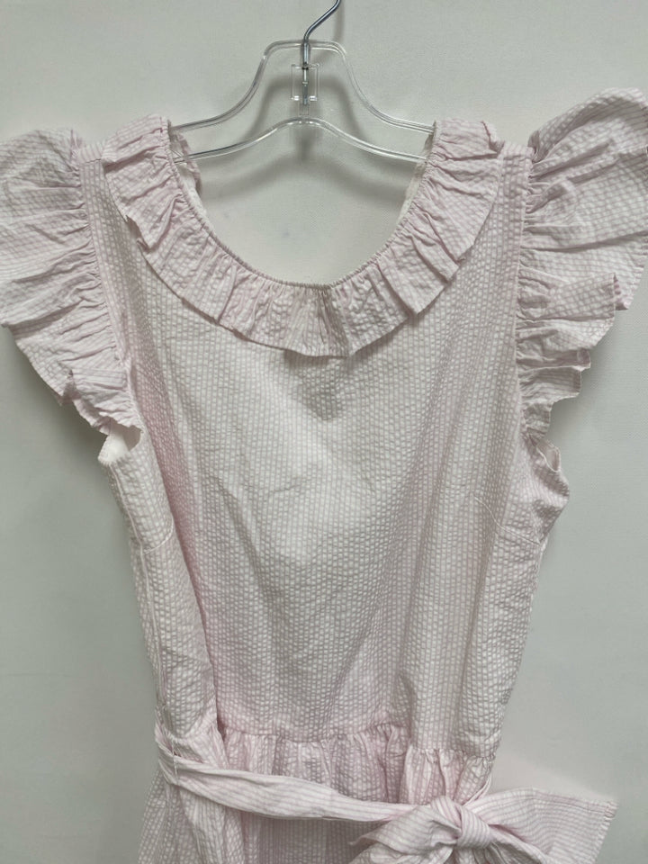 NWT Crew Cuts SIZE 16 Pink/White Stripes Seersucker Girl&