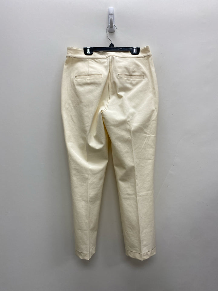 PEARL BY LELA ROSE Size 6 Cream Cropped Ladies Pants
