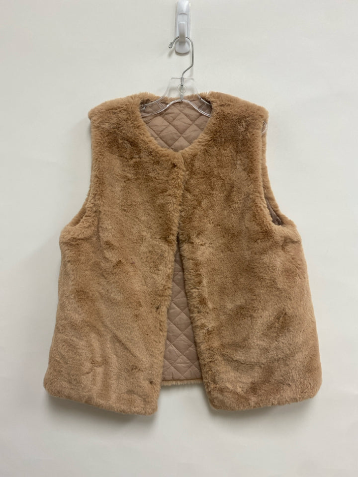 Zara SIZE 13/14 Dusty Rose Reversible Faux Fur Girl&
