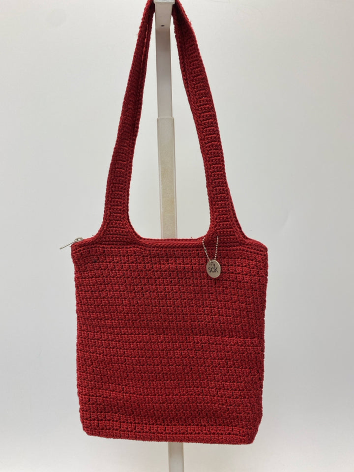 Sak Red Crochet Handbag
