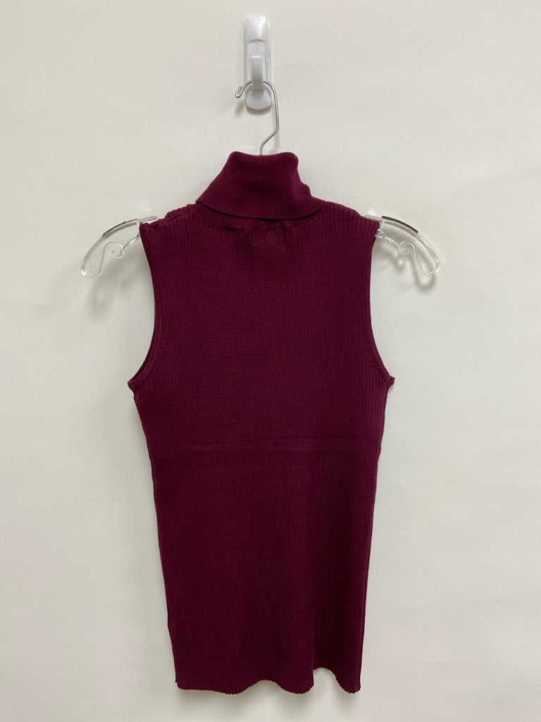 NWT Tahari Size S Burgundy Sleeveless Ladies Sweater