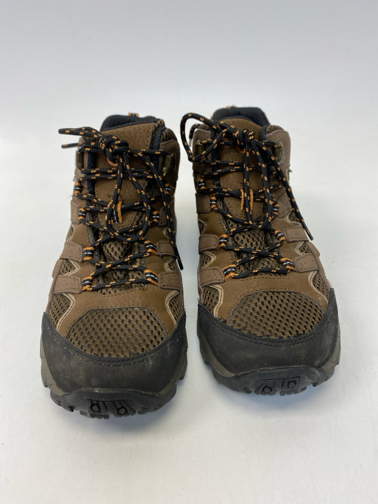 Merrell SIZE 4 Dark Brown Black Lace-Up Boy&
