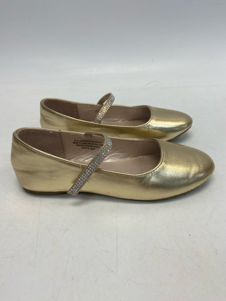 The Place SIZE 2 Gold Rhinestone Metallic Girl&
