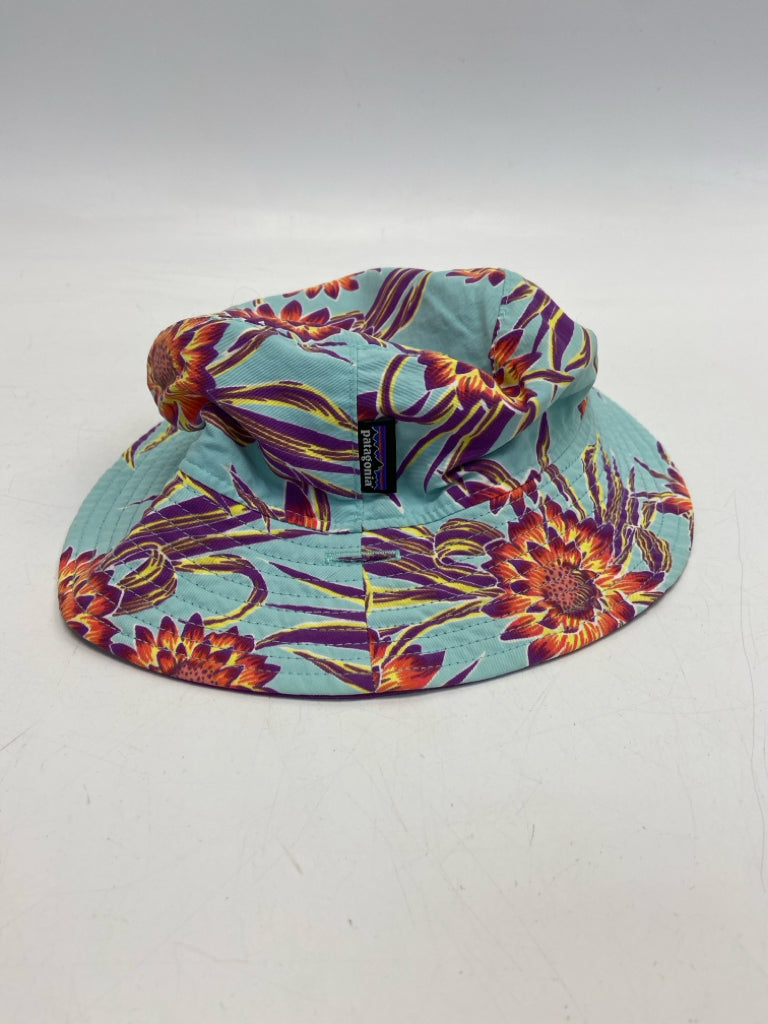 Patagonia Aqua Purple/Orange Flowers Girl&