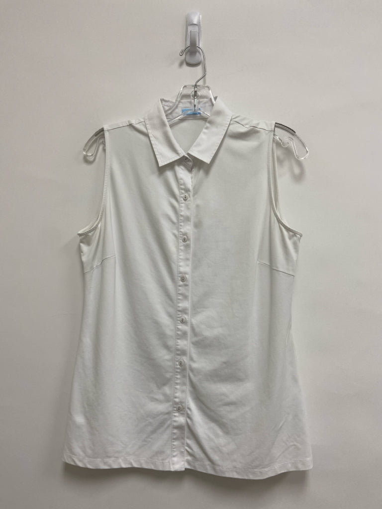J McLaughlin Size L White Sleeveless Ladies Top