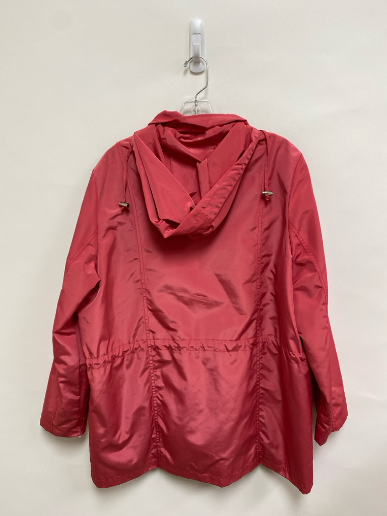 BLAIR Size L Pink Hooded Ladies Rain Coat