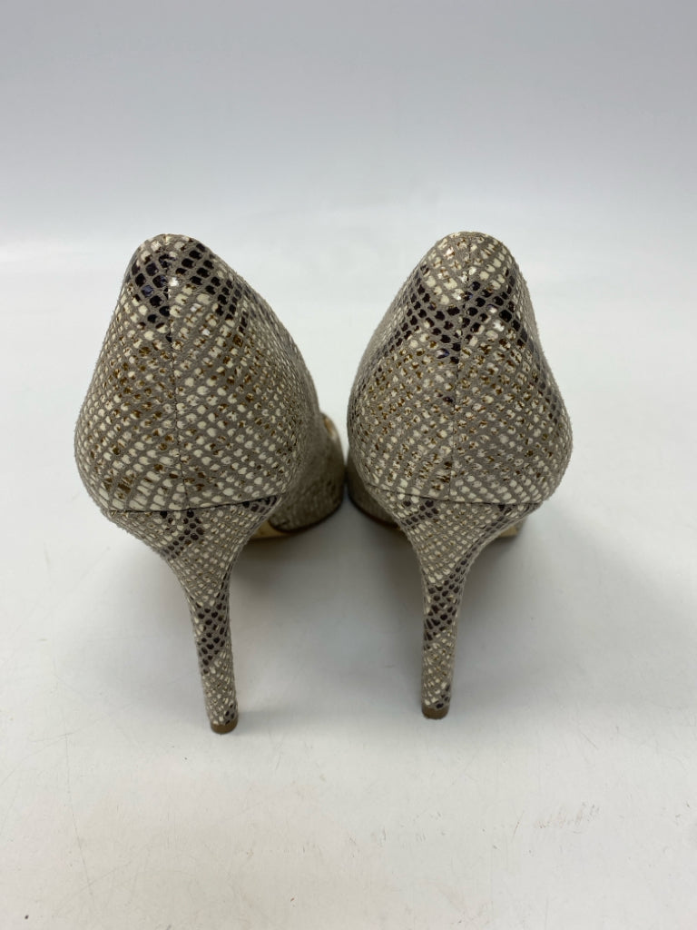 Jessica Simpson  Size 9 Brown Cream Snakeprint Heels