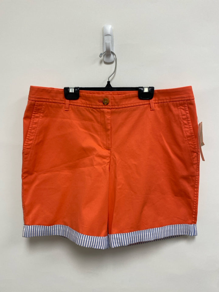 NWT Talbots Size 10 Orange Blue/White Ladies Shorts