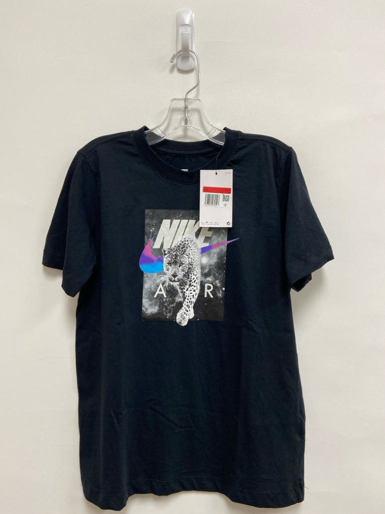 NWT Nike SIZE L Black White/Purple Logo Boy&