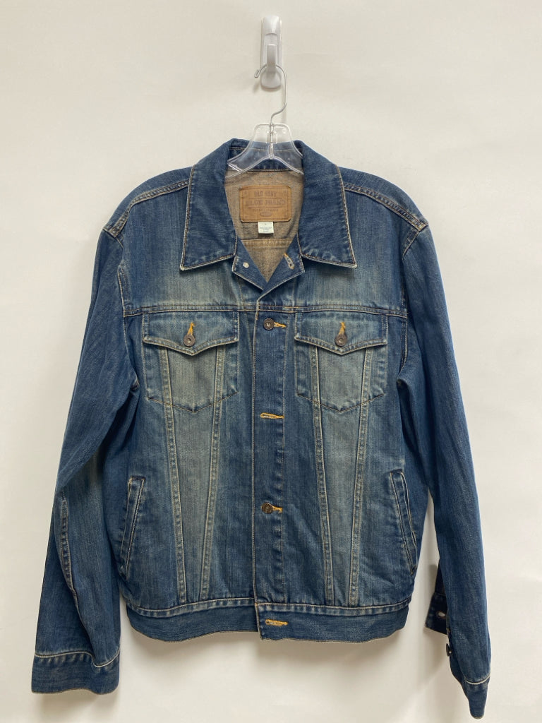Old Navy Size L Faded Blue Button Up Denim Men&