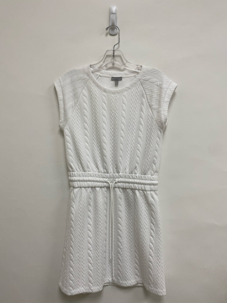 Talbots Size P White Cable Knit Petite Dress
