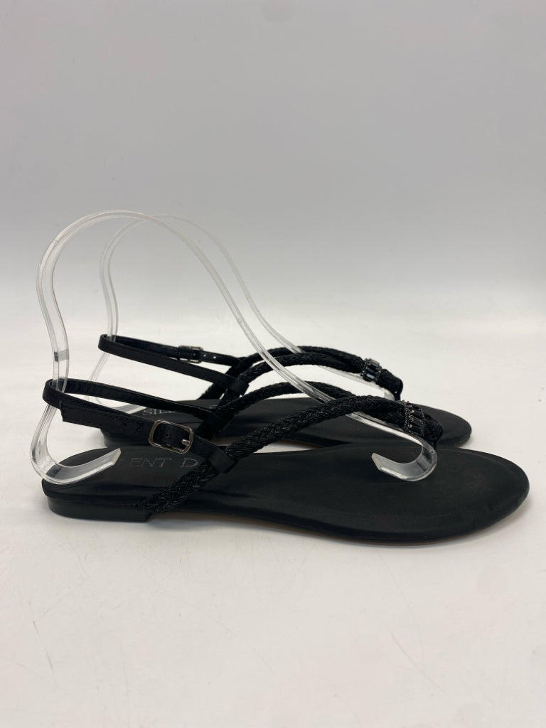 Silent D  Size 38 Black Rhinestone(s) Sandals