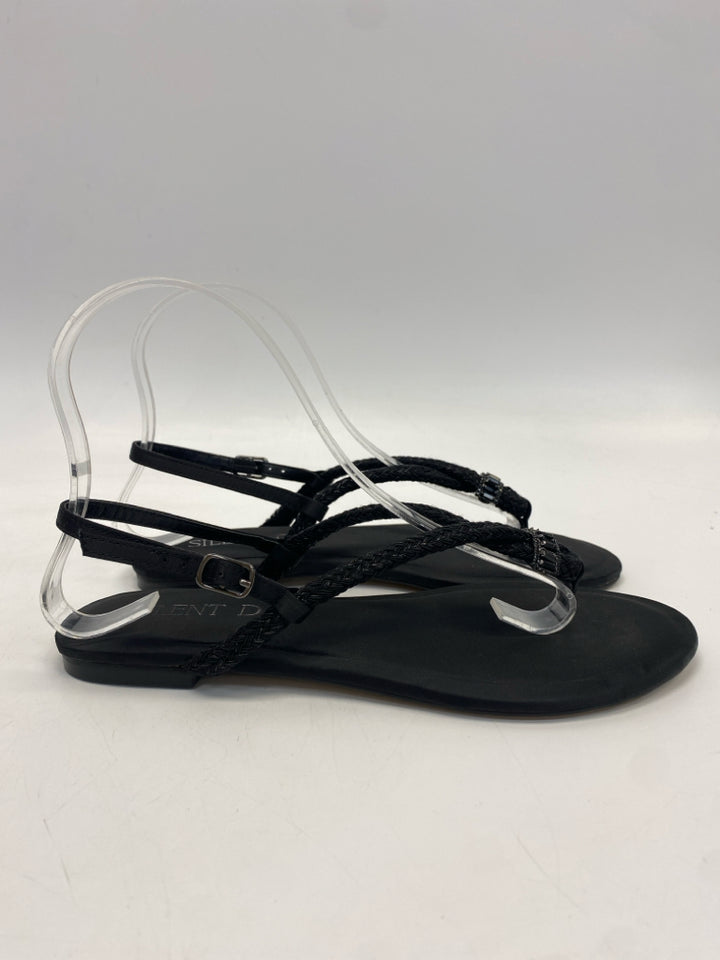 Silent D  Size 38 Black Rhinestone(s) Sandals