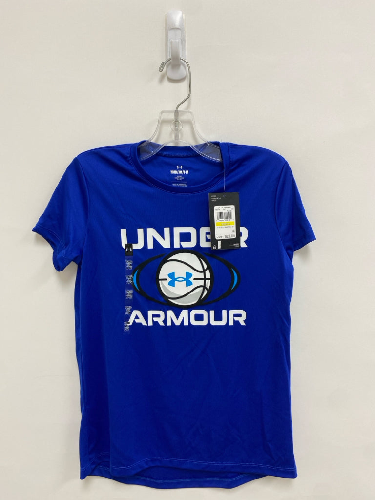 NWT Under Armour SIZE M Dark Blue White Logo Girl&