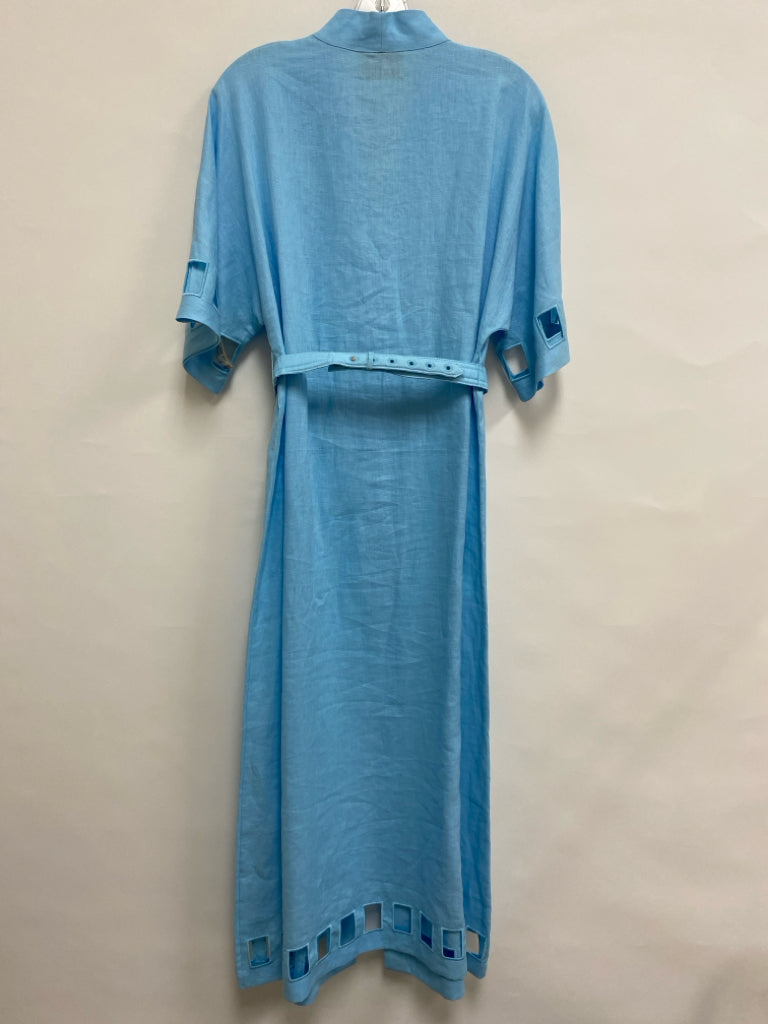 NWT FIGUE Size S Blue Linen Ladies Dress