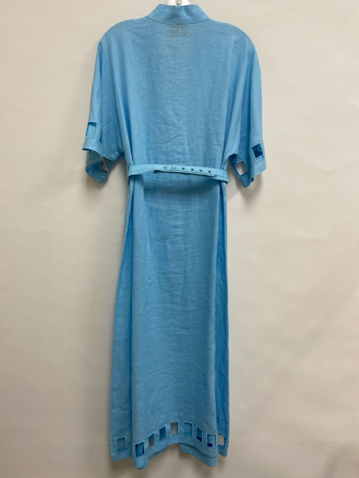 NWT FIGUE Size S Blue Linen Ladies Dress