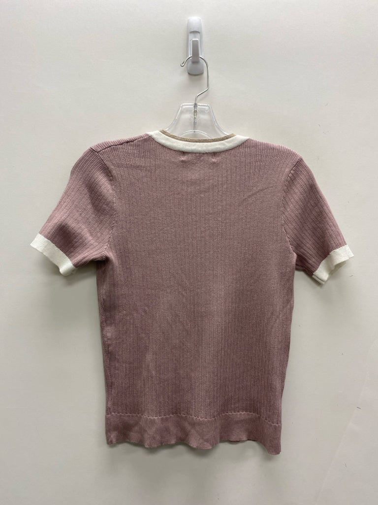 GRACE KARIN Size S Dusty Purple White/Gold Trimmed Ladies Sweater